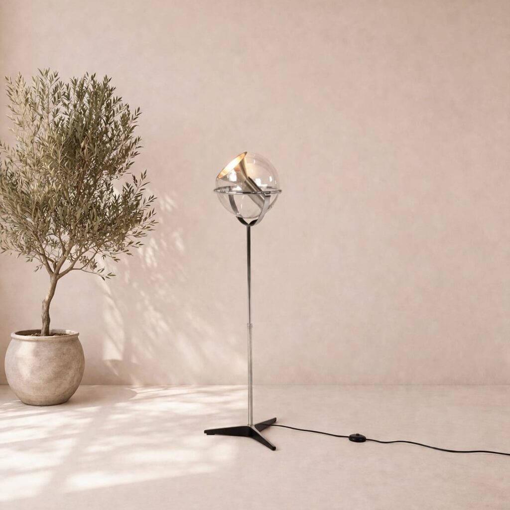 Frank Ligtelijn, Globe, Floorlamp, Raak Amsterdam, 1960s