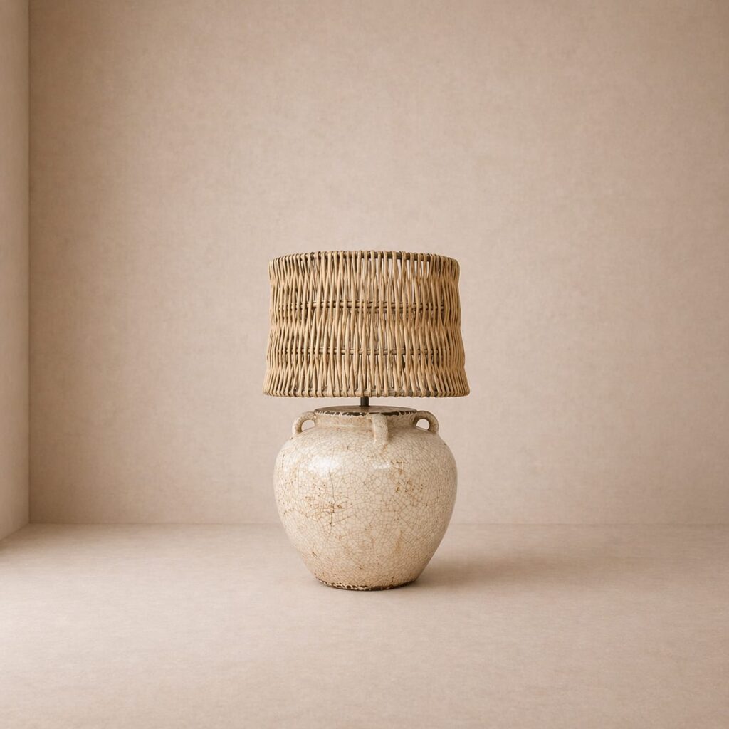XXL Ceramic Vase Lamp, 1970s