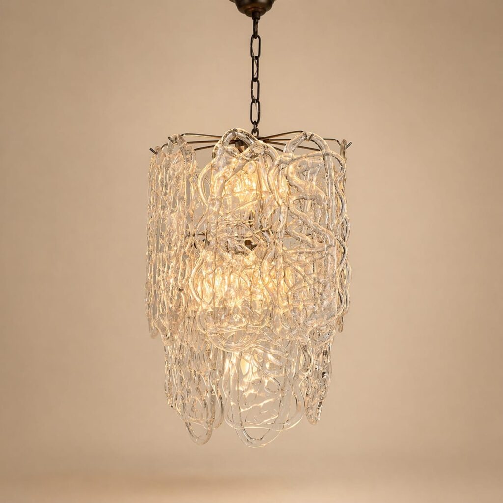 Spun Sugar Pendant by Vistosi for Mazzega, 1960s
