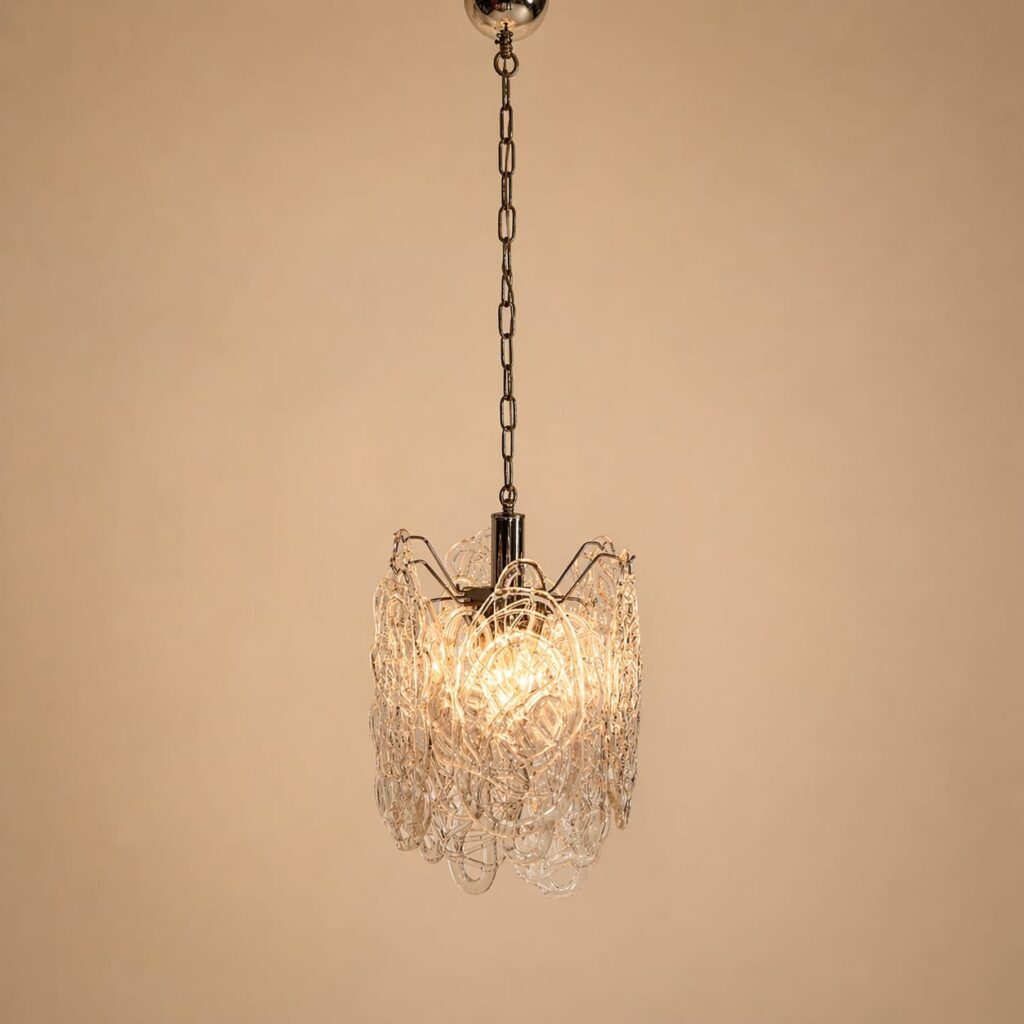 Spun Sugar Pendant by Vistosi for Mazzega, 1960s