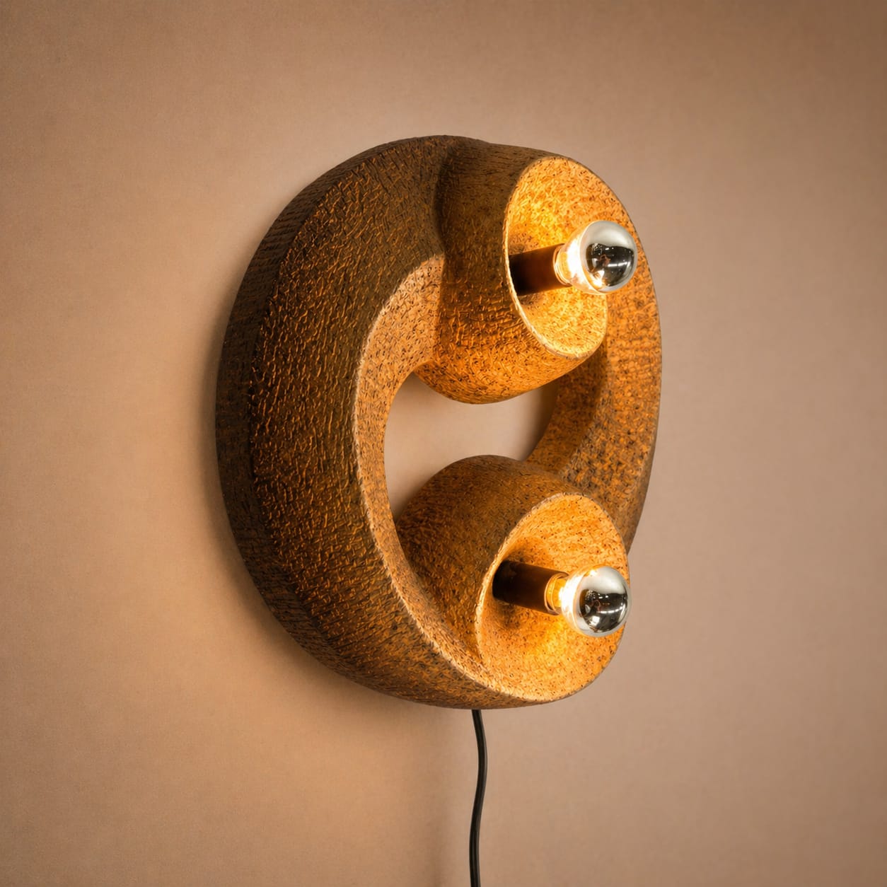 Mid Century Brutalist Ceramic Wall Lamp, 1960s SOLD - Afbeelding 2
