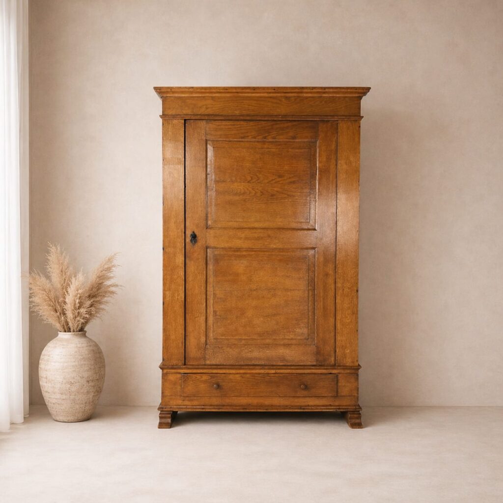 Dutch Antique Oak Cabinet, 1800s