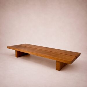 Japandi Oak Coffee Table, 1980s