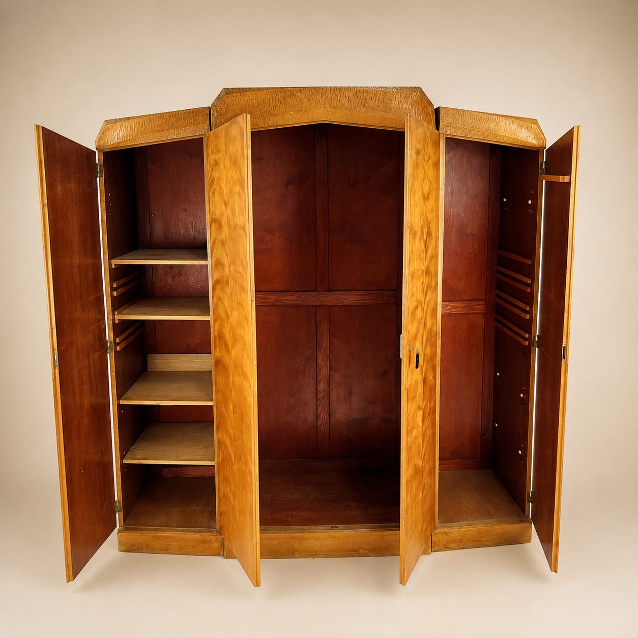 Anthroposophical Handmade Wardrobe, Netherlands, 1940s - Afbeelding 4
