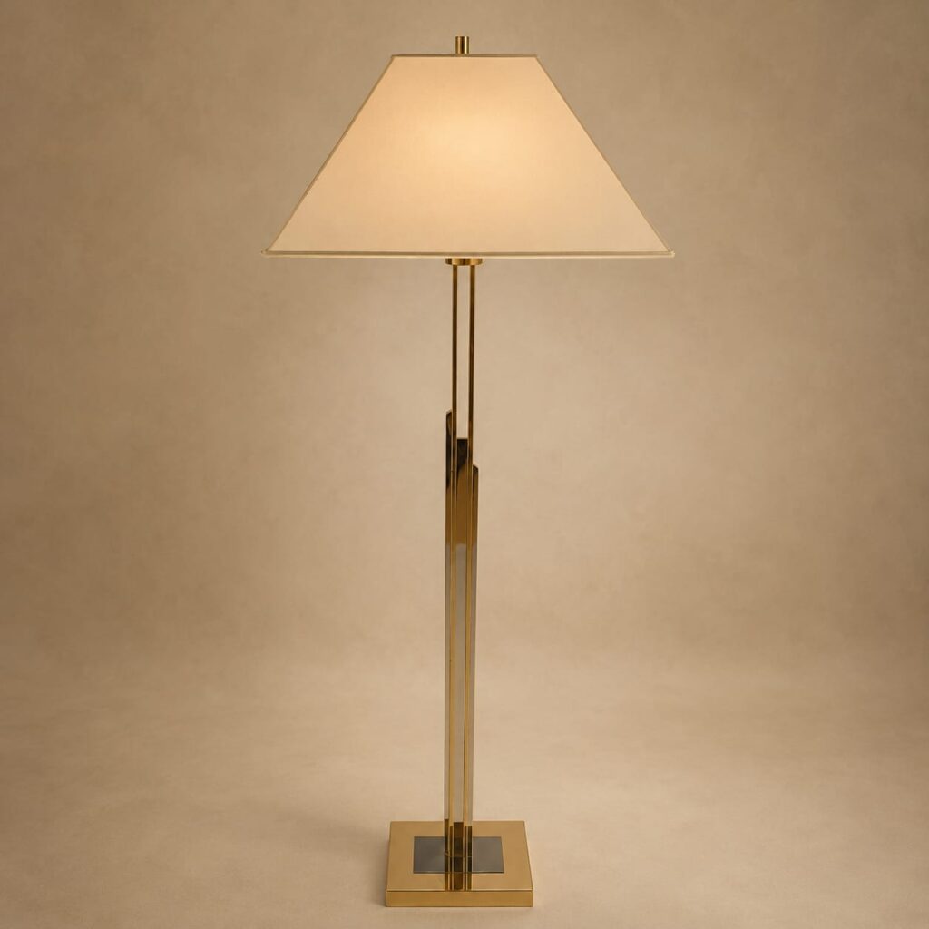 Large Brass Hollywood Regency Floorlamp, 1970s