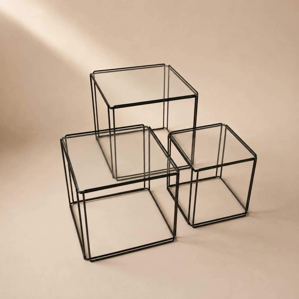 Set of 3 Isocele Nesting Tables by Max Sauce, 1970s