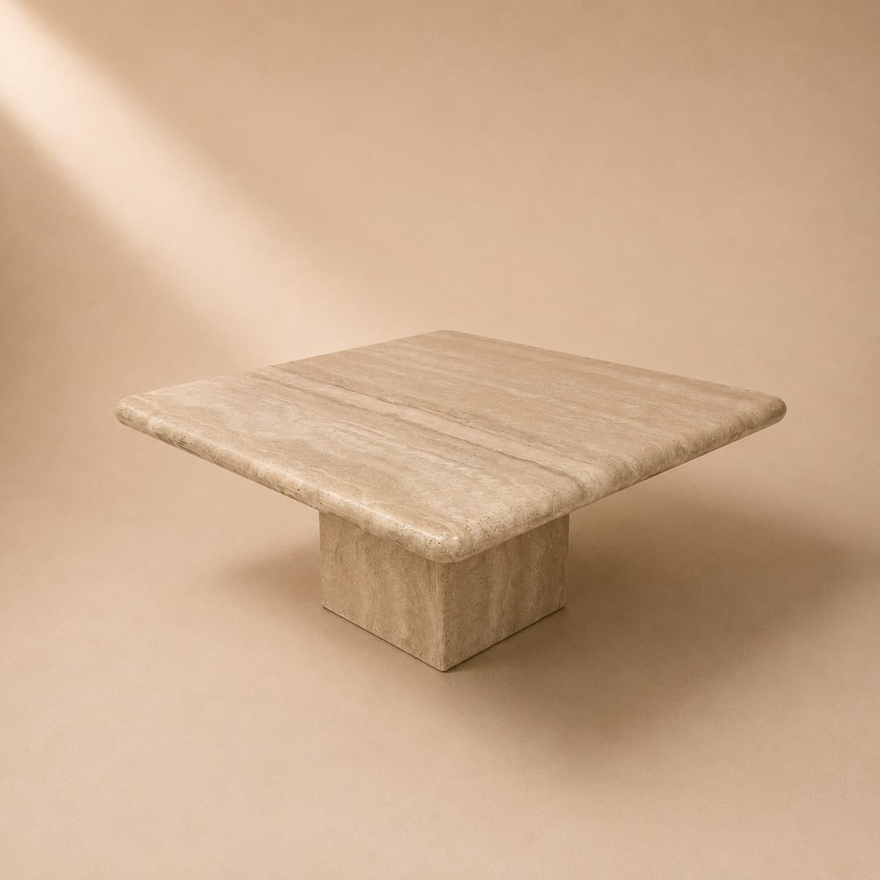 Vintage Italian Travertine Coffee Table, 1970s - Afbeelding 2