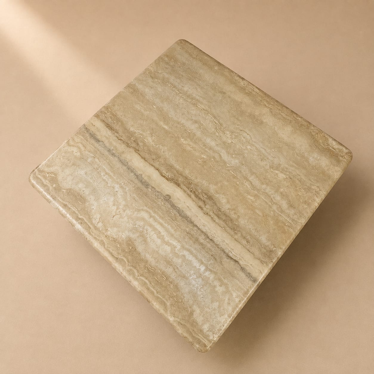 Vintage Italian Travertine Coffee Table, 1970s
